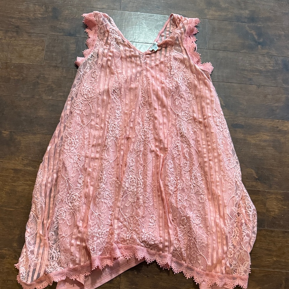Cato Pink Lace Casual Dress